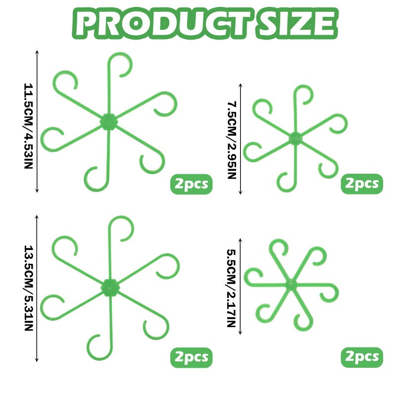 Tyqour 8pcs Plant Stem Support Climbing Houseplant Support Stakes for Indoor Plants Reusable Plastic Climbing Plant Support Plant Trellis Indoor Ideal Plant Support for Thriving Growth - Image 4